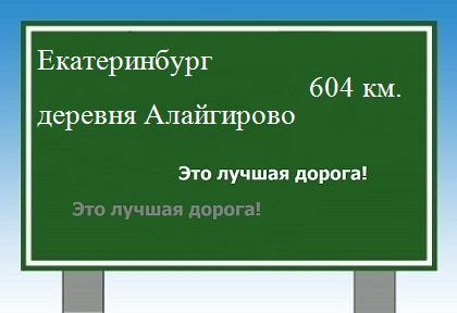 Сколько км от Екатеринбурга до деревни Алайгирово