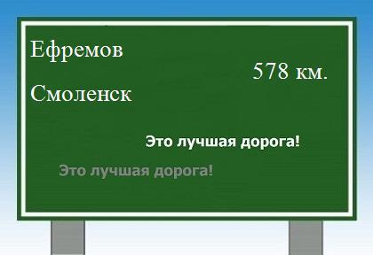 расстояние Ефремов  &nbsp; Смоленск как добраться