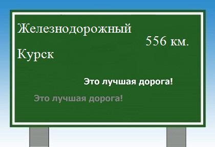 Маршрут от Железнодорожного до Курска
