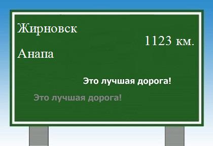 расстояние Жирновск    Анапа как добраться