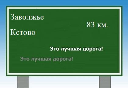 расстояние Заволжье - Кстово как добраться