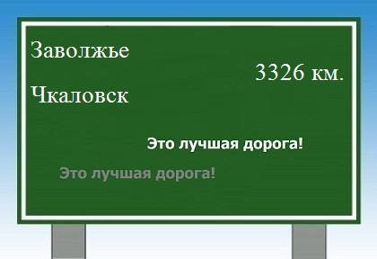 расстояние Заволжье    Чкаловск как добраться