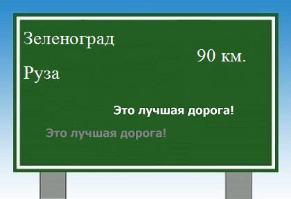 расстояние Зеленоград - Руза как добраться