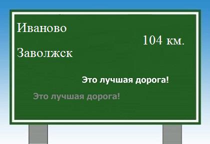 расстояние Иваново  &nbsp; Заволжск как добраться