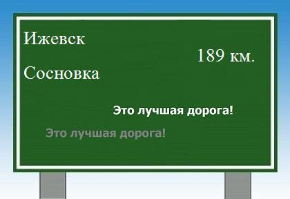 расстояние Ижевск    Сосновка как добраться