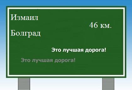 расстояние Измаил - Болград как добраться