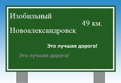 расстояние Изобильный    Новоалександровск как добраться