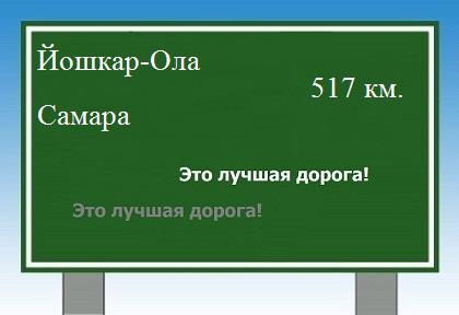 расстояние Йошкар-Ола    Самара как добраться