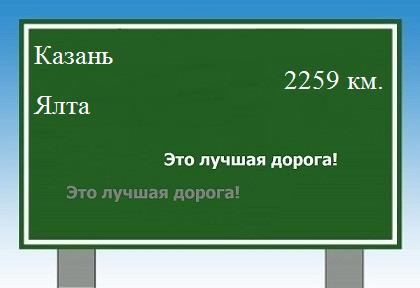 расстояние Казань  &nbsp; Ялта как добраться