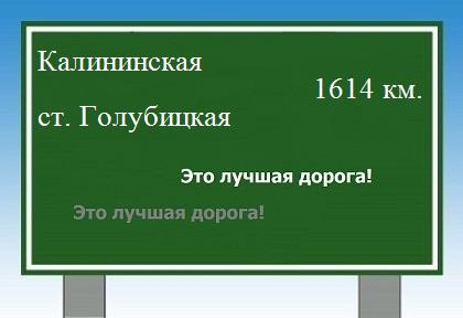 расстояние Калининская - станица Голубицкая как добраться
