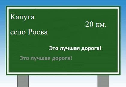 расстояние Калуга    село Росва как добраться