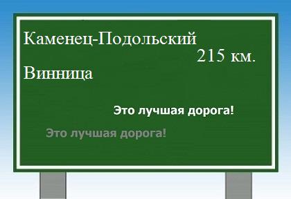 расстояние Каменец-Подольский - Винница как добраться