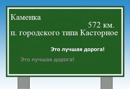 расстояние Каменка    поселок городского типа Касторное как добраться