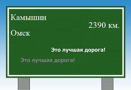 расстояние Камышин  &nbsp; Омск как добраться