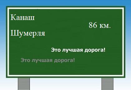 расстояние Канаш  &nbsp; Шумерля как добраться