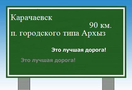 расстояние Карачаевск    поселок городского типа Архыз как добраться