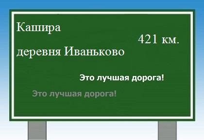 расстояние Кашира    деревня Иваньково как добраться