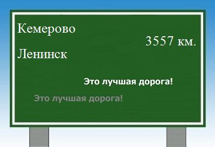 расстояние Кемерово - Ленинск как добраться