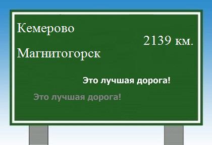 расстояние Кемерово  &nbsp; Магнитогорск как добраться