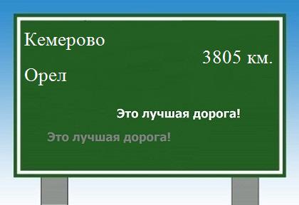 расстояние Кемерово    Орел как добраться