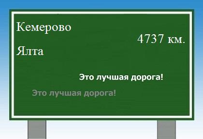 расстояние Кемерово    Ялта как добраться