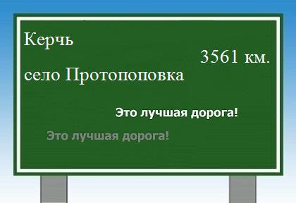 расстояние Керчь    село Протопоповка как добраться