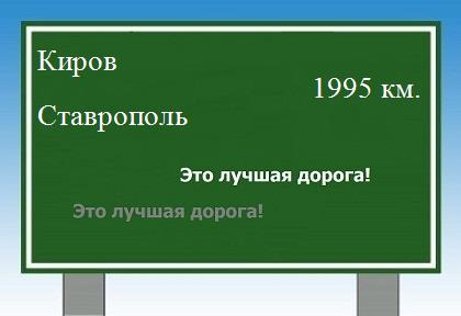 расстояние Киров    Ставрополь как добраться