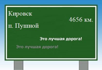 Дорога из Кировска в поселка Пушной