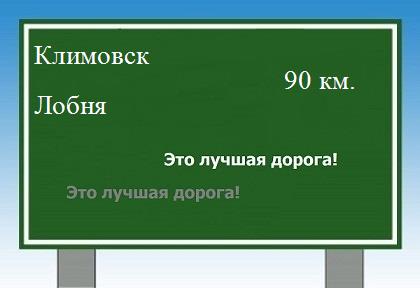 Сколько км от Климовска до Лобни