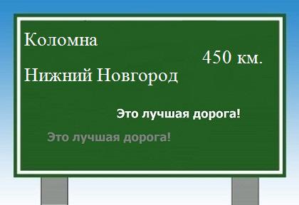 Сколько км от Коломны до Нижнего Новгорода