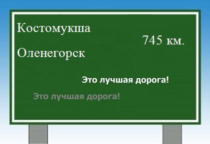 Маршрут от Костомукши до Оленегорска