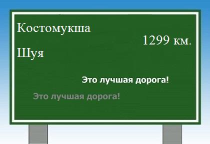 Маршрут от Костомукши до Шуи