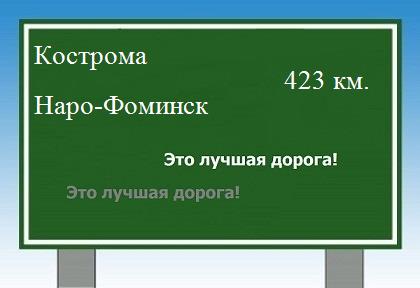 расстояние Кострома    Наро-Фоминск как добраться