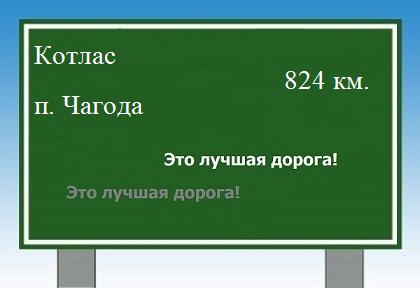 расстояние Котлас    поселок Чагода как добраться