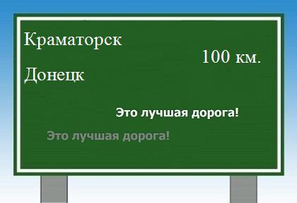 расстояние Краматорск - Донецк как добраться