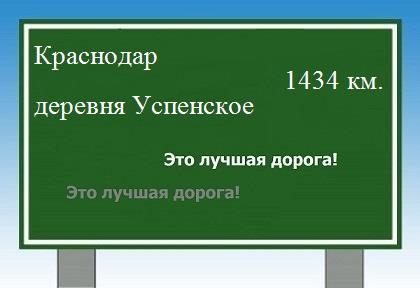 расстояние Краснодар    деревня Успенское как добраться