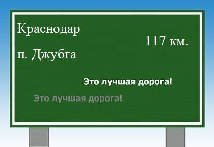 расстояние Краснодар - поселок Джубга как добраться