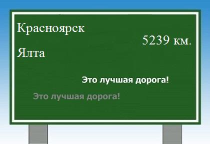 расстояние Красноярск    Ялта как добраться