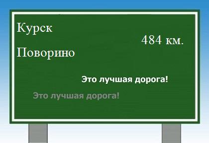 Сколько км от Курска до Поворино