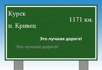 расстояние Курск    поселок Кривец как добраться