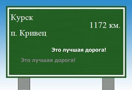 расстояние Курск    поселок Кривец как добраться