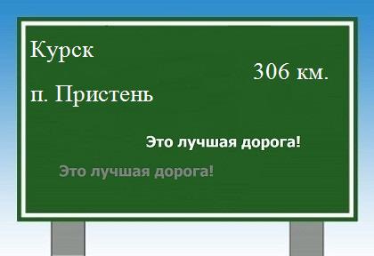 расстояние Курск    поселок Пристень как добраться