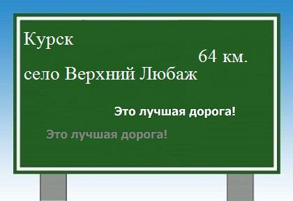 расстояние Курск    село Верхний Любаж как добраться