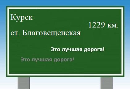 расстояние Курск    станица Благовещенская как добраться