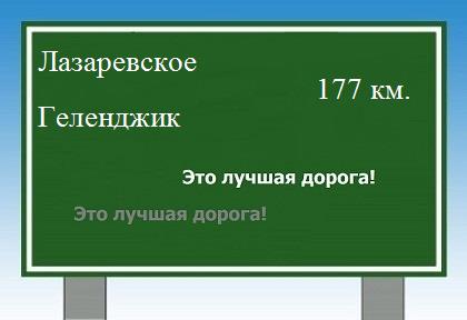 расстояние Лазаревское - Геленджик как добраться