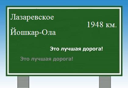 расстояние Лазаревское - Йошкар-Ола как добраться
