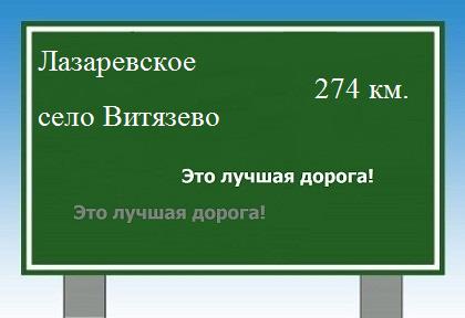 расстояние Лазаревское - село Витязево как добраться