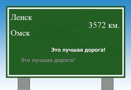 расстояние Ленск    Омск как добраться