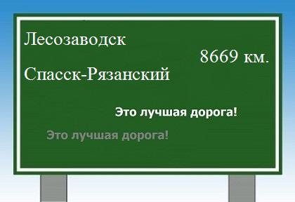 Маршрут от Лесозаводска до Спасск-Рязанского