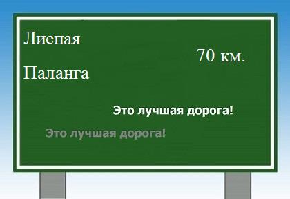 расстояние Лиепая - Паланга как добраться